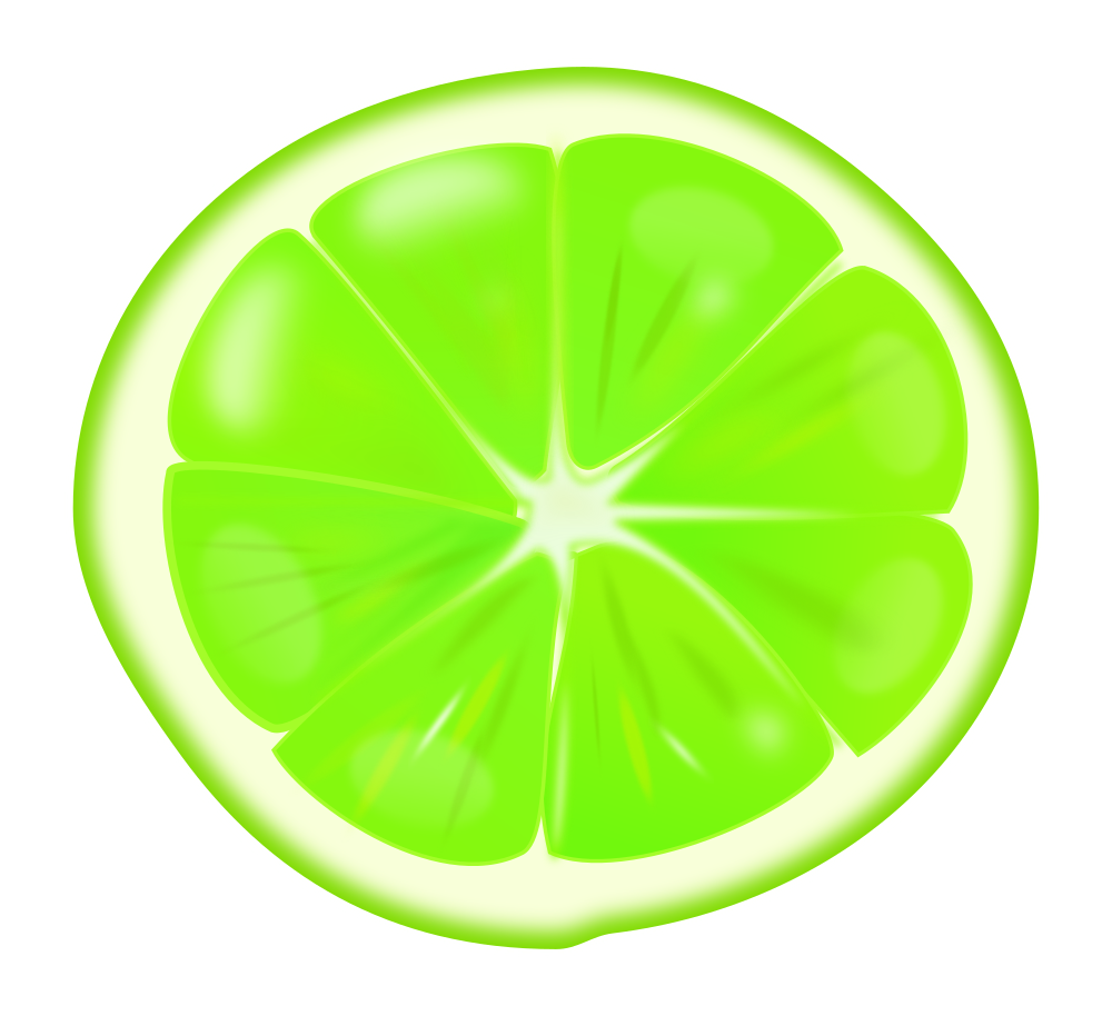 OnlineLabels Clip Art Lime slice